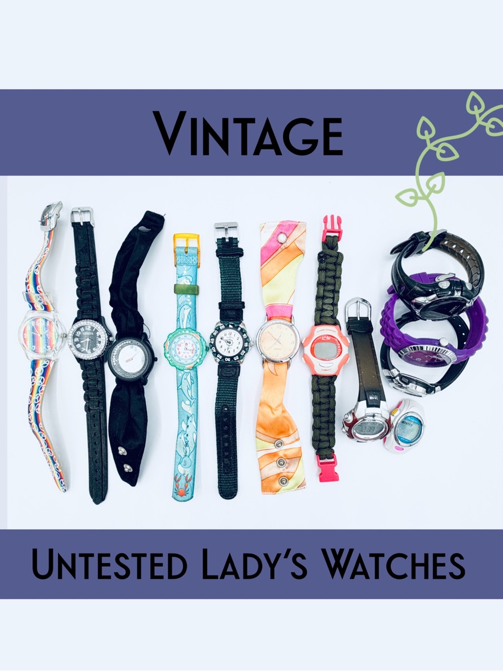 12 Used Untested Ladies & Youth Watches